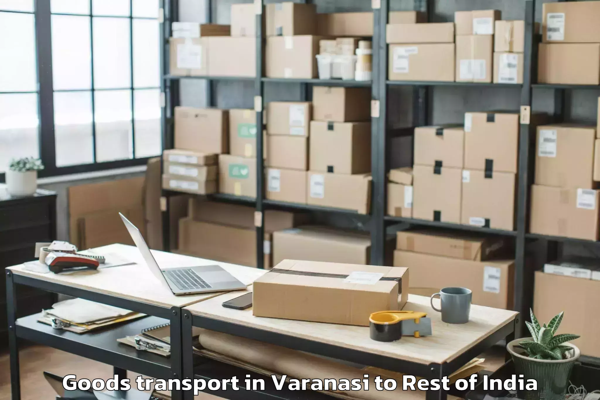 Top Varanasi to Central University Of Jammu Ja Goods Transport Available